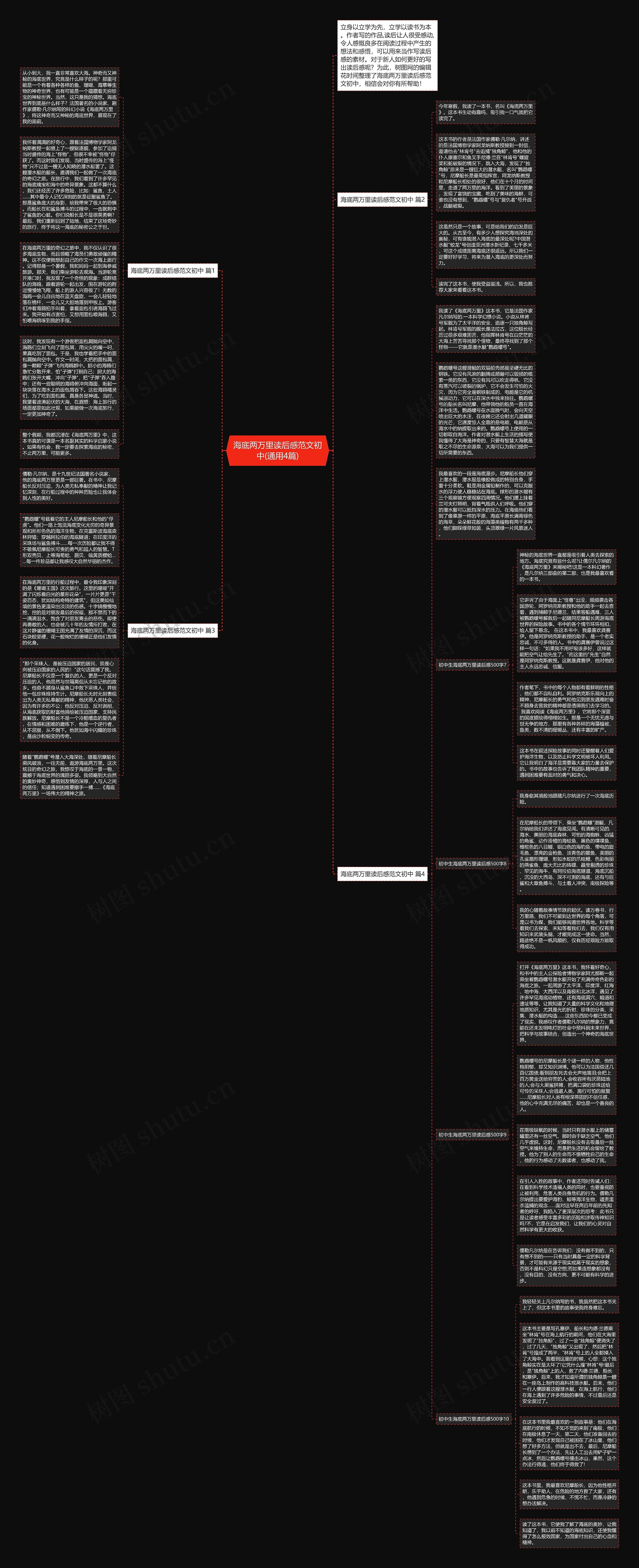 海底两万里读后感范文初中(通用4篇)思维导图