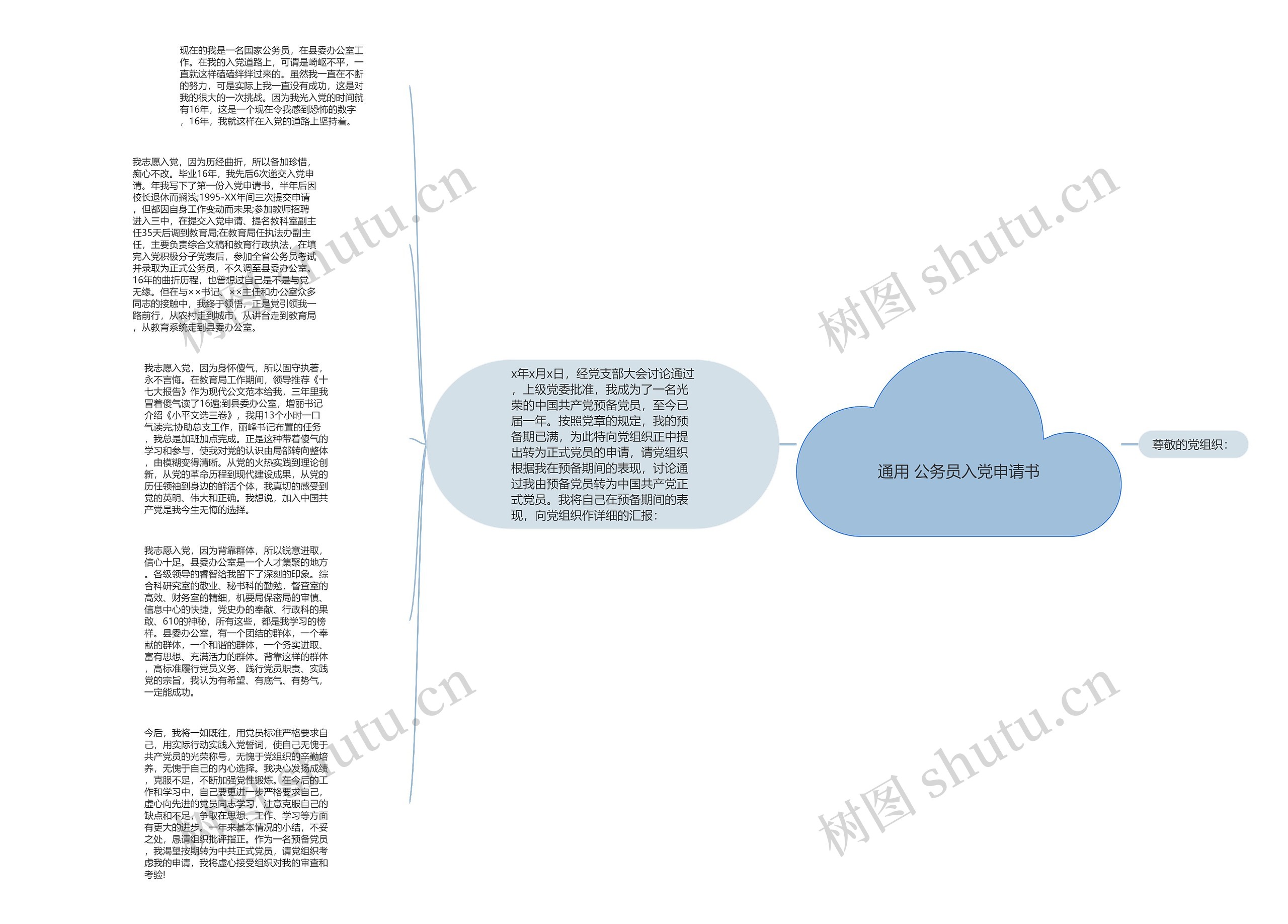 通用 公务员入党申请书