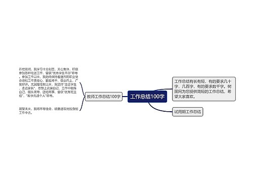 工作总结100字