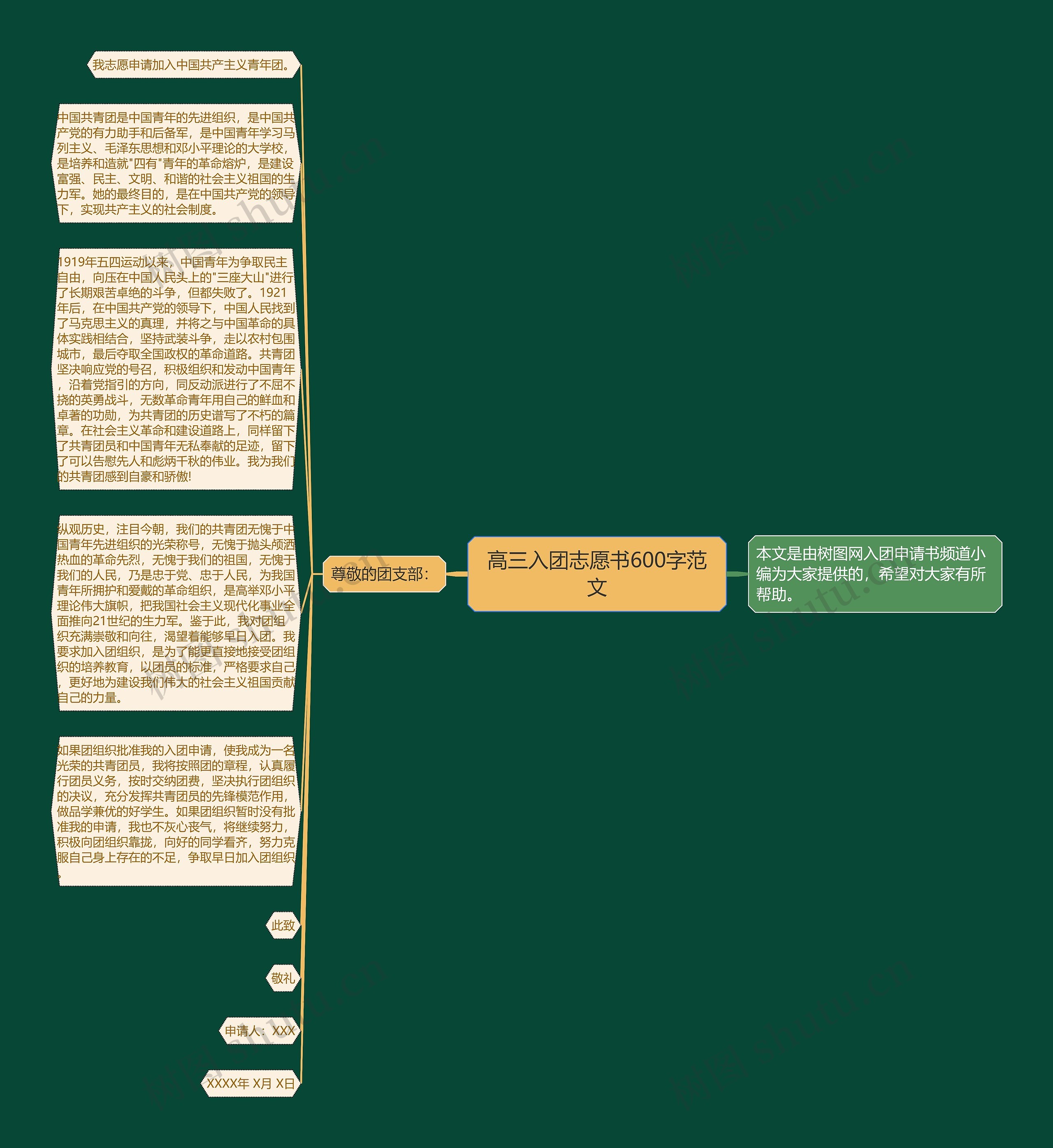高三入团志愿书600字范文