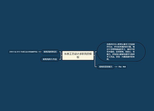 长春工艺设计求职简历模板