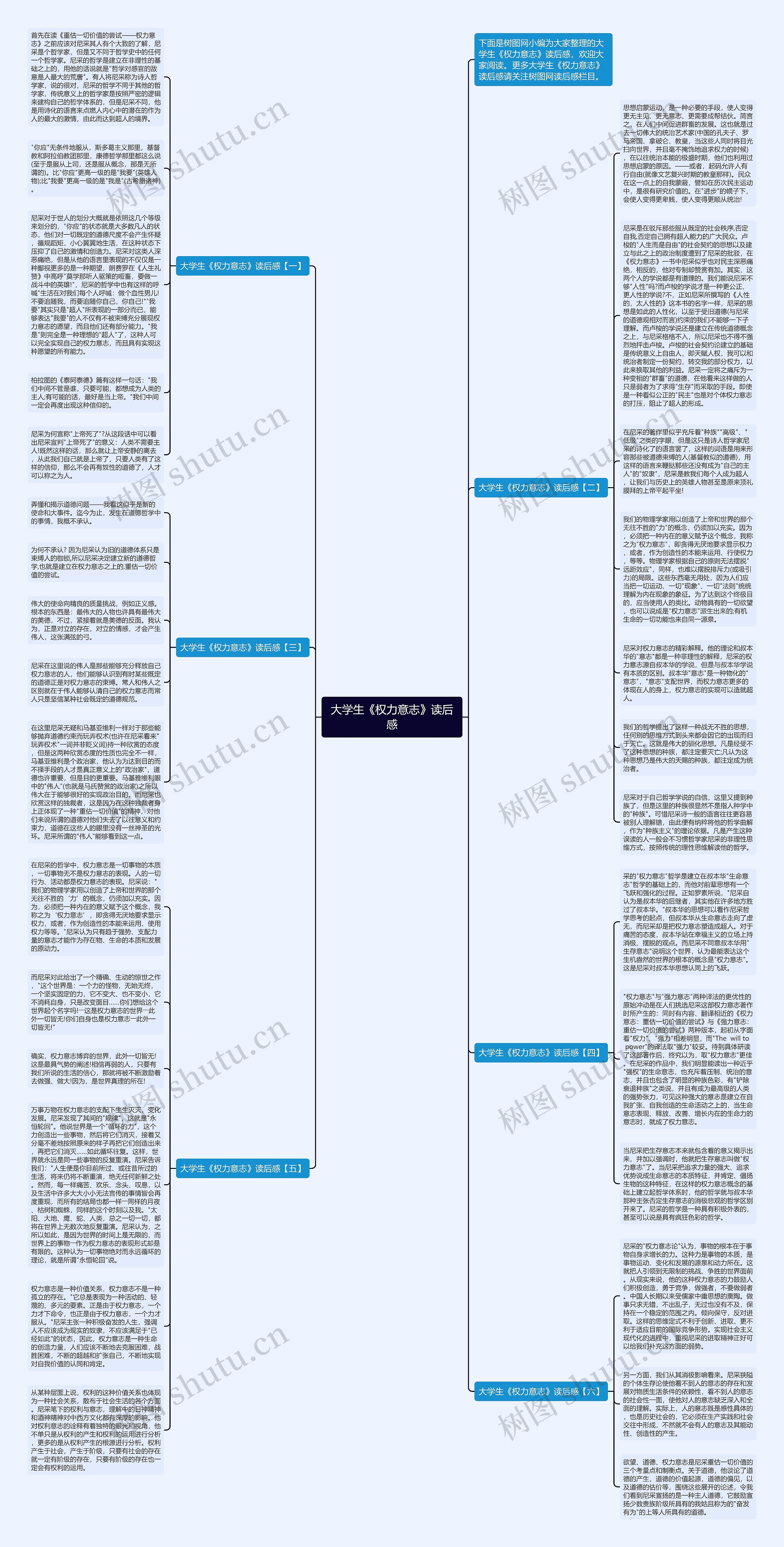 大学生《权力意志》读后感思维导图