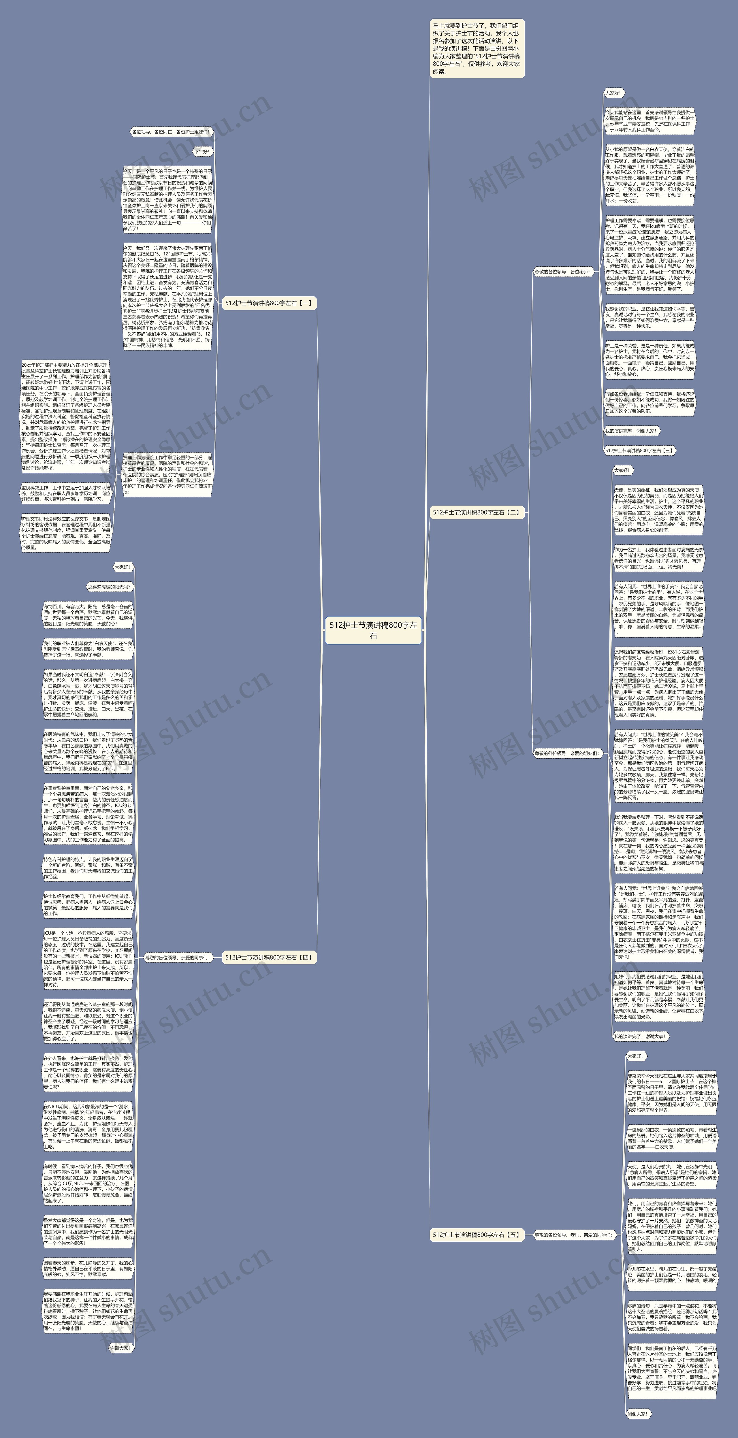 512护士节演讲稿800字左右思维导图