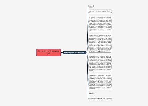 高中生努力学习演讲稿800字