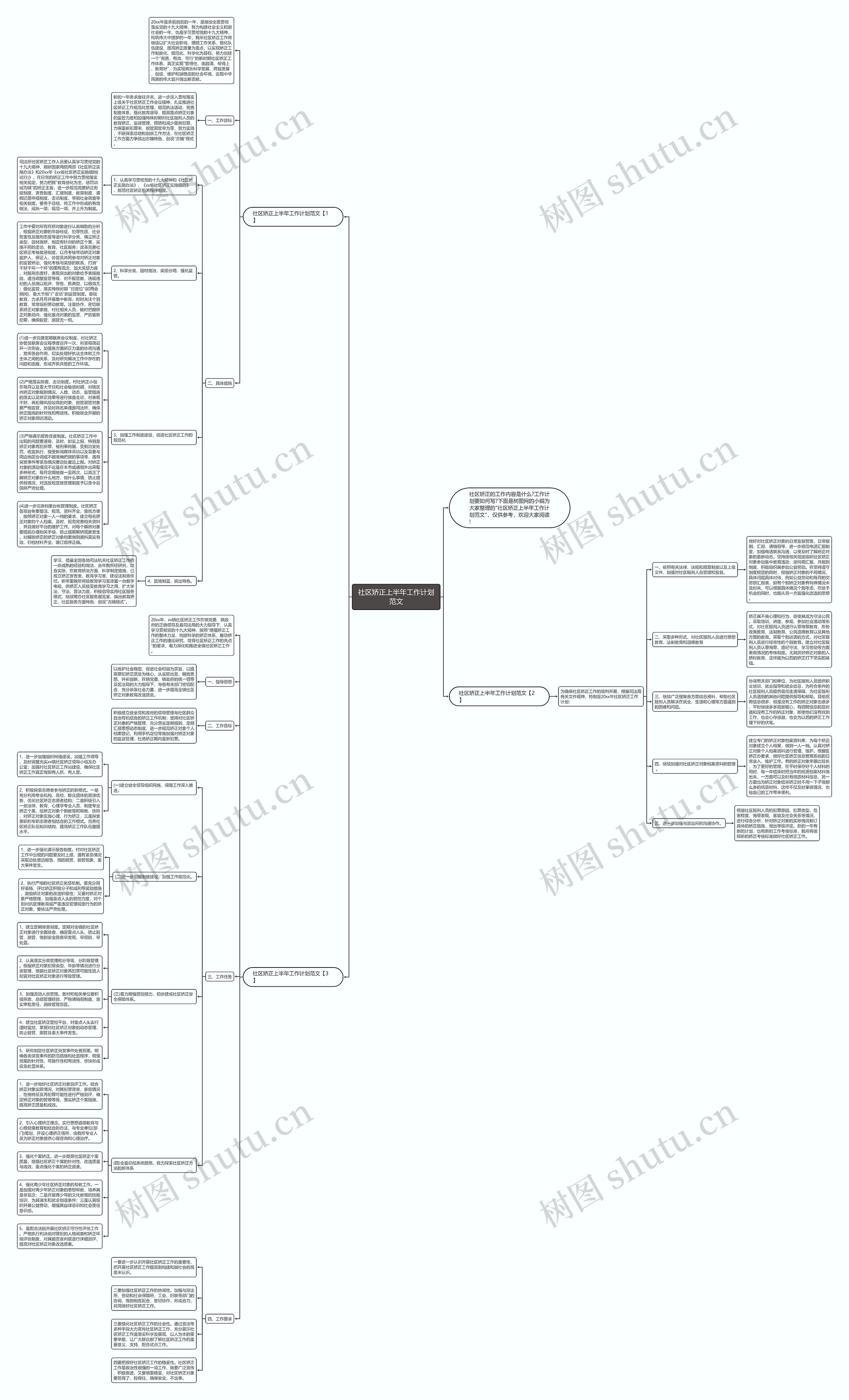 社区矫正上半年工作计划范文思维导图