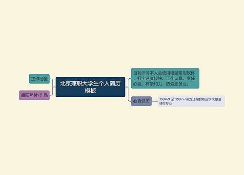 北京兼职大学生个人简历模板