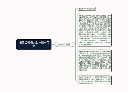 常用 公务员入党申请书范文