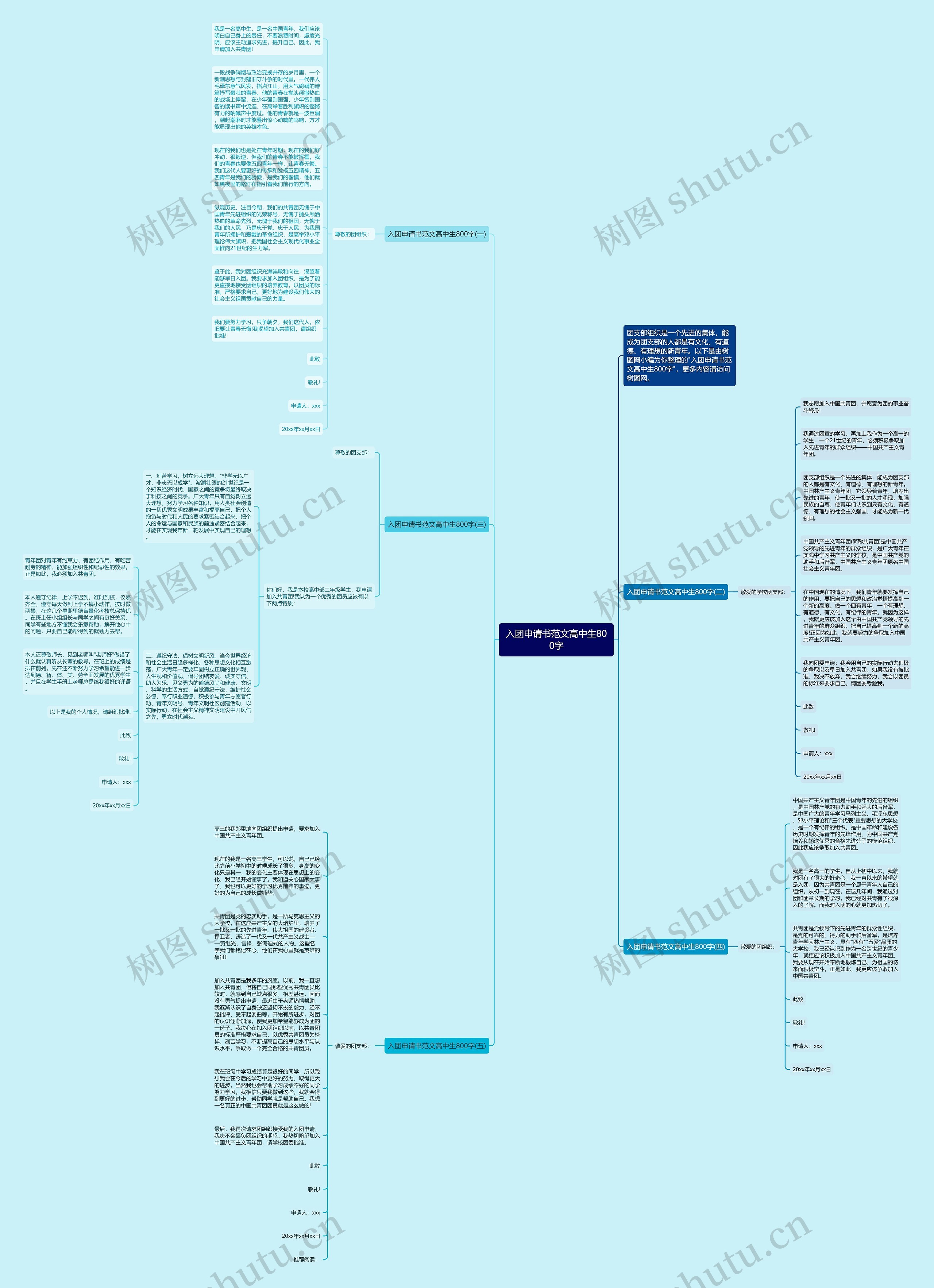 入团申请书范文高中生800字