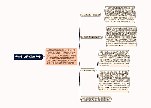 大学生12月份学习计划