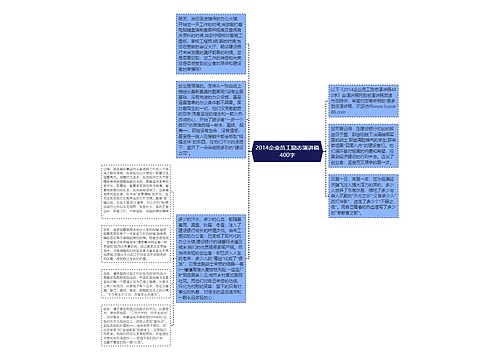 2014企业员工励志演讲稿400字