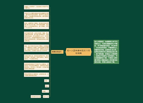 初一入团申请书范文11月标准篇