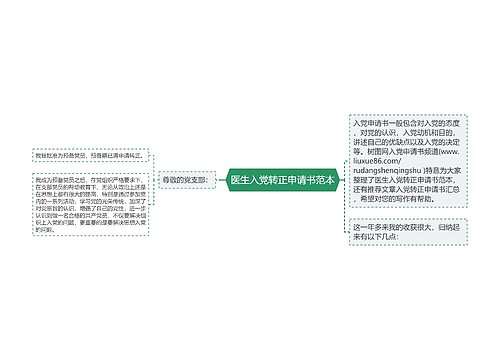 医生入党转正申请书范本