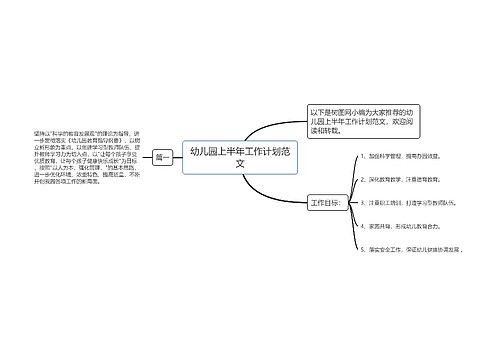 幼儿园上半年工作计划范文