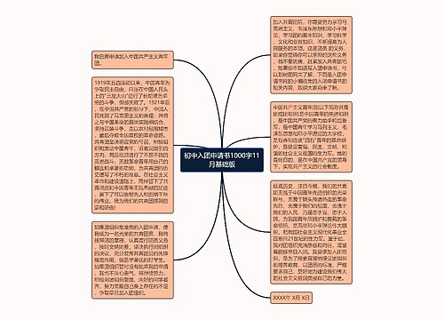 初中入团申请书1000字11月基础版