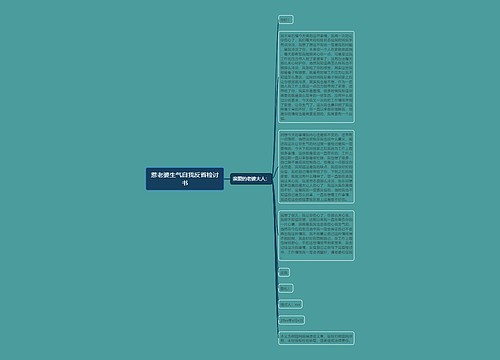 惹老婆生气自我反省检讨书