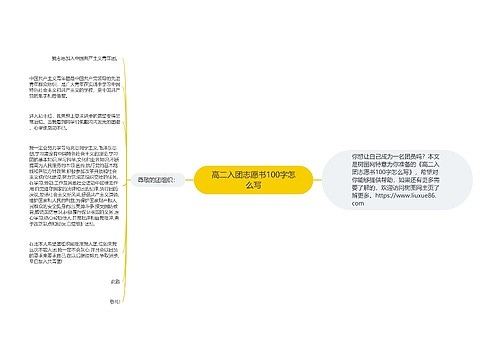 高二入团志愿书100字怎么写