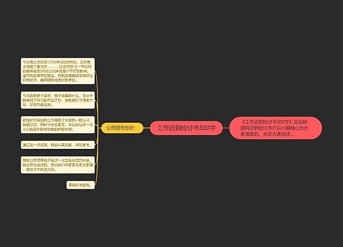 工作迟到检讨书300字
