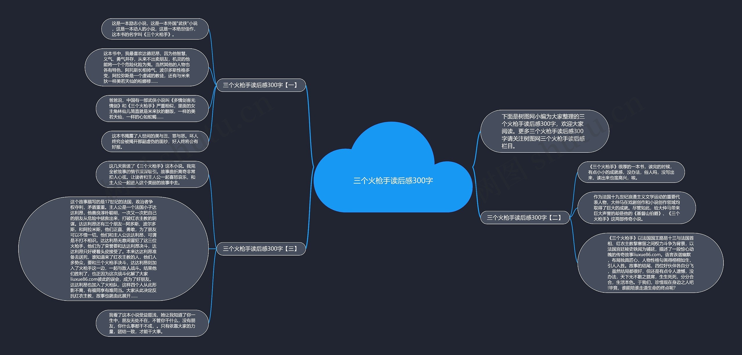 三个火枪手读后感300字思维导图