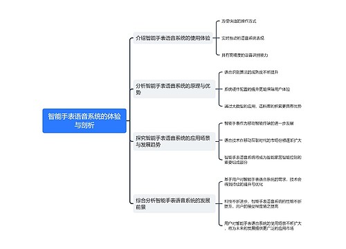 智能手表语音系统的体验与剖析