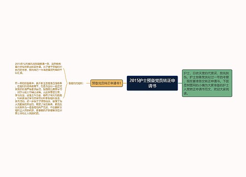 2015护士预备党员转正申请书