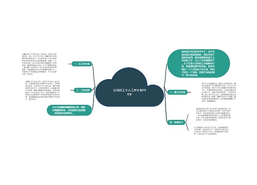 公司员工个人工作计划100字