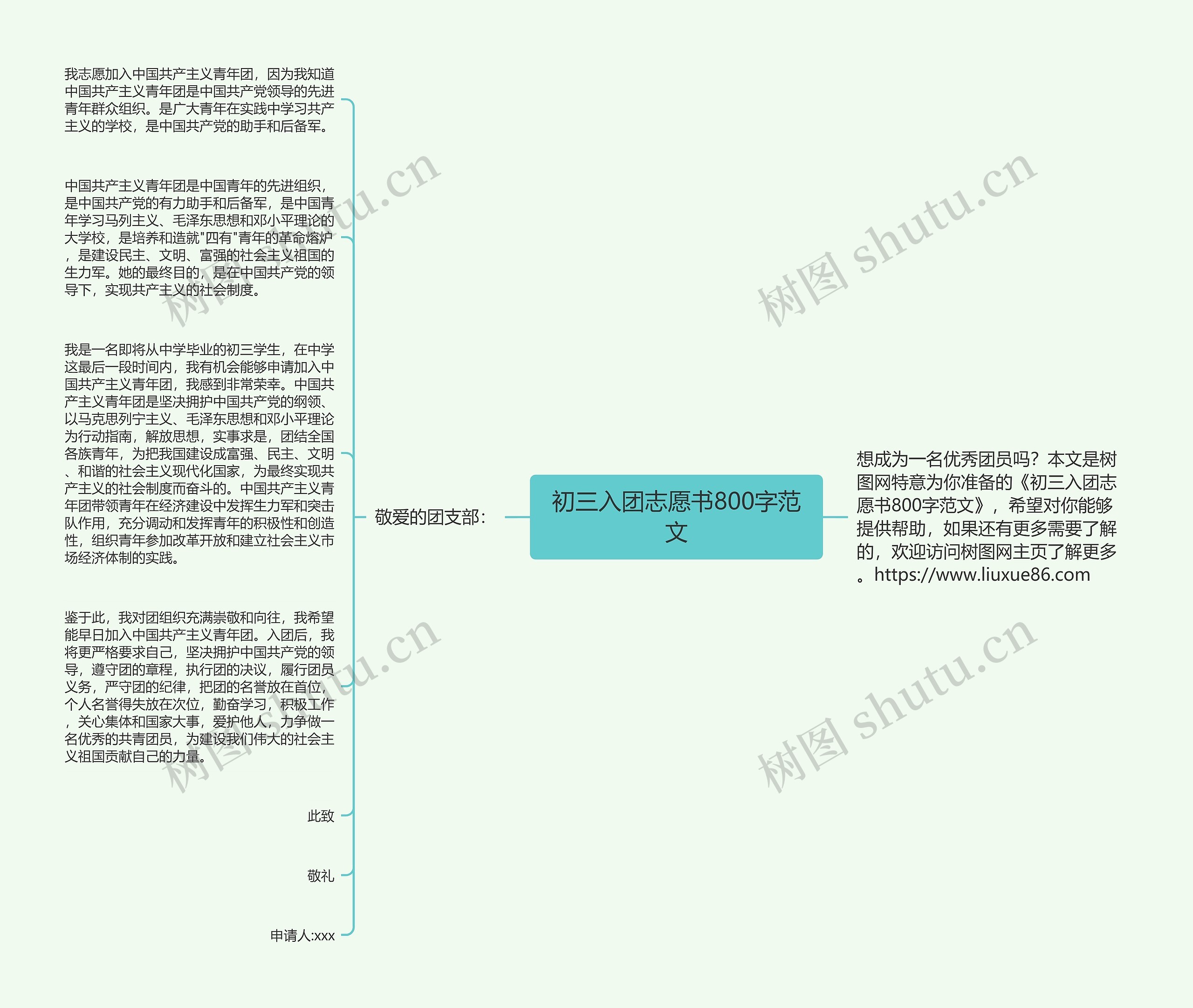 初三入团志愿书800字范文