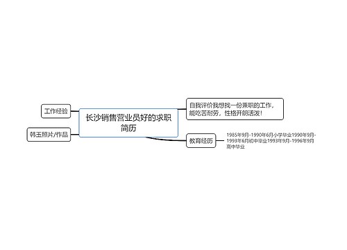 长沙销售营业员好的求职简历