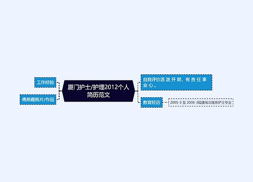 厦门护士/护理2012个人简历范文