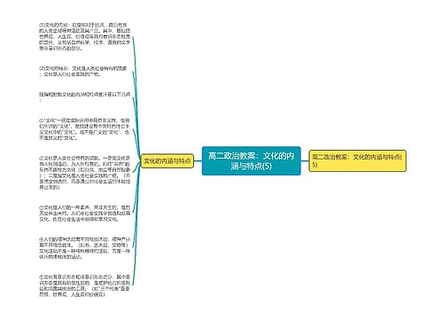 高二政治教案：文化的内涵与特点(5)