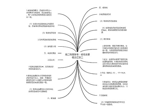 高二物理备考：磁场主要概念汇总二