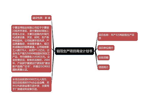 铝箔生产项目商业计划书