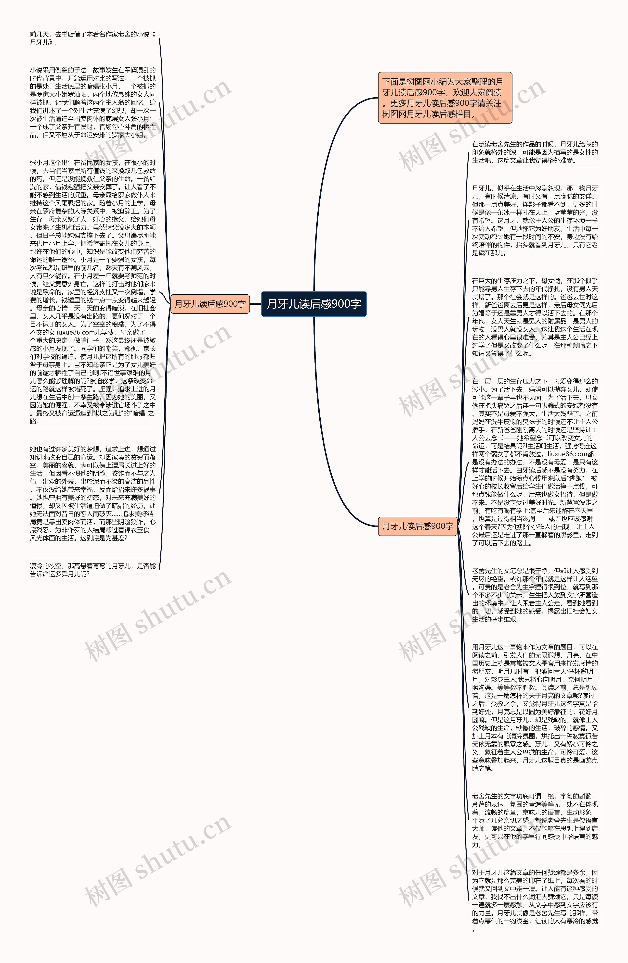 月牙儿读后感900字思维导图