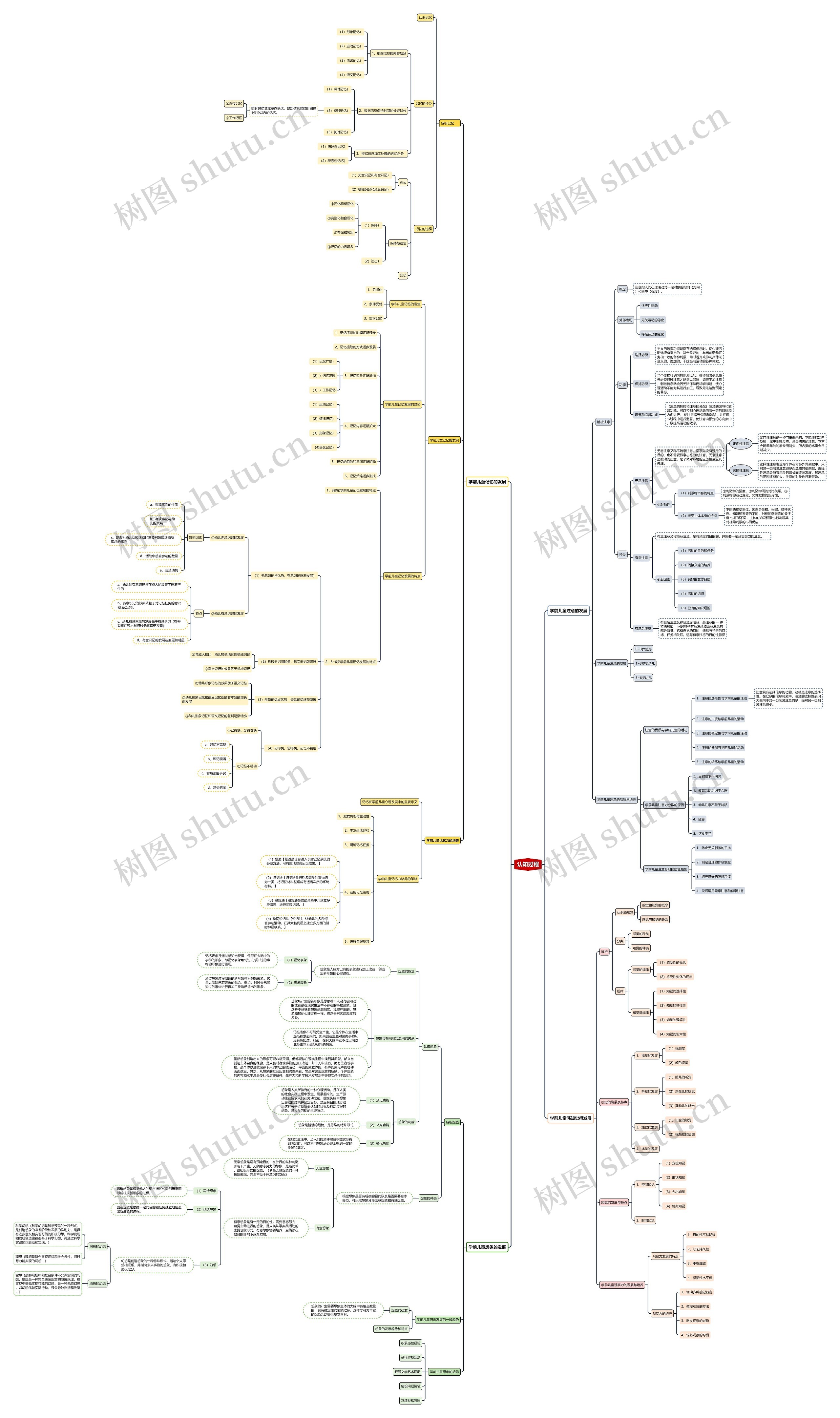 认知过程思维导图