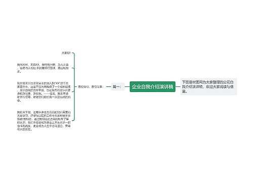 企业自我介绍演讲稿