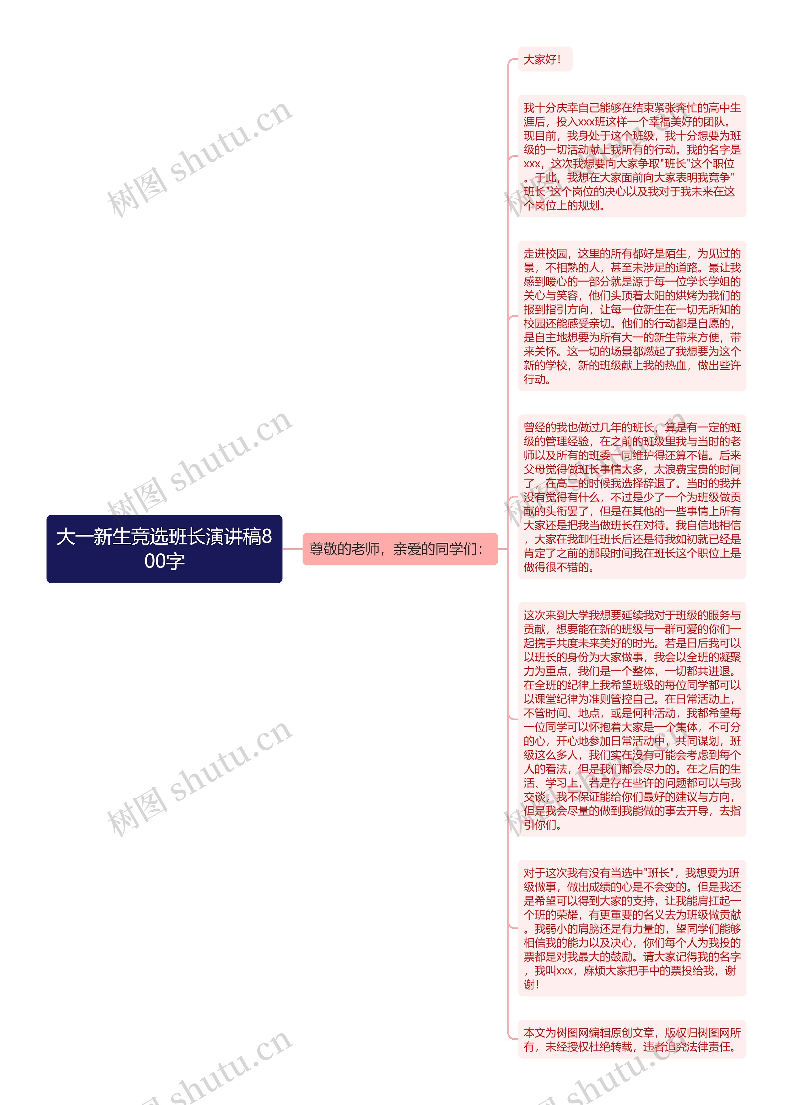 大一新生竞选班长演讲稿800字