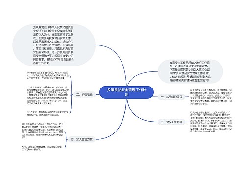 乡镇食品安全管理工作计划