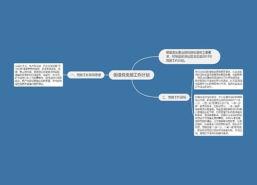 街道党支部工作计划