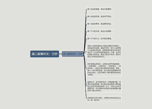 高二叙事作文：三秒