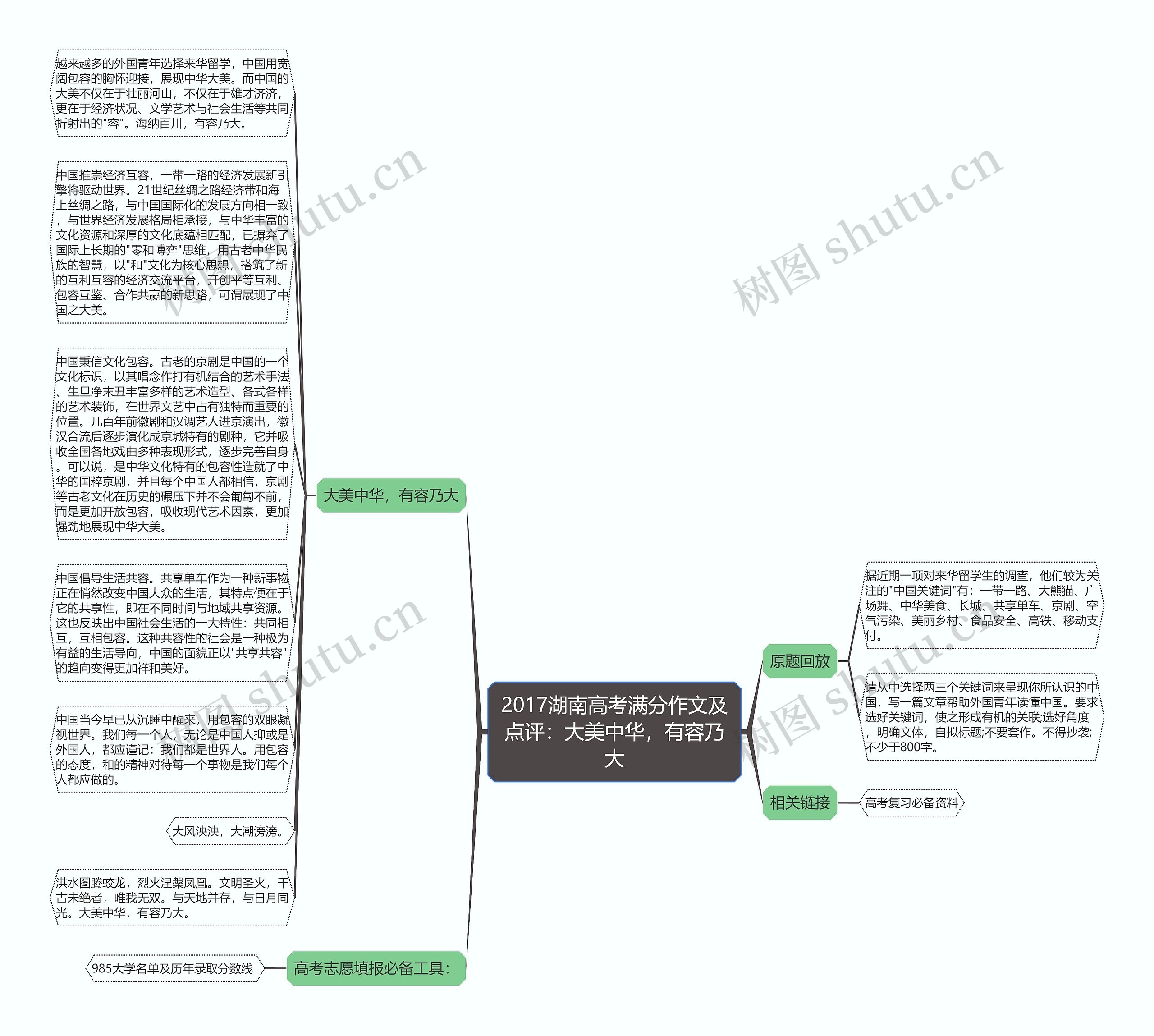 2017湖南高考满分作文及点评：大美中华，有容乃大