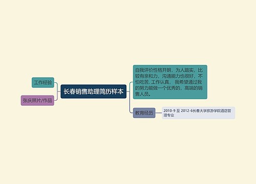 长春销售助理简历样本