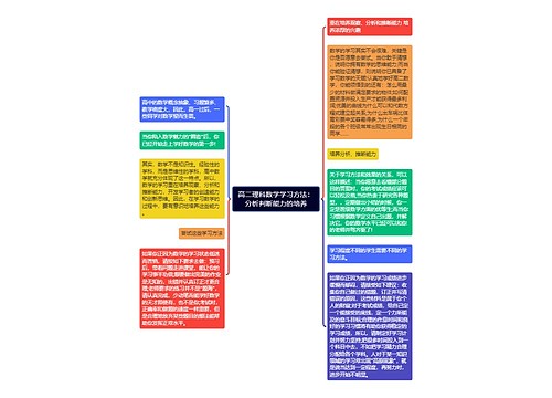 高二理科数学学习方法:分析判断能力的培养 高二理科数学学习方法:分析判断能力的培养