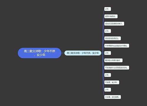 高二散文诗歌：少年不拼，妄少年
