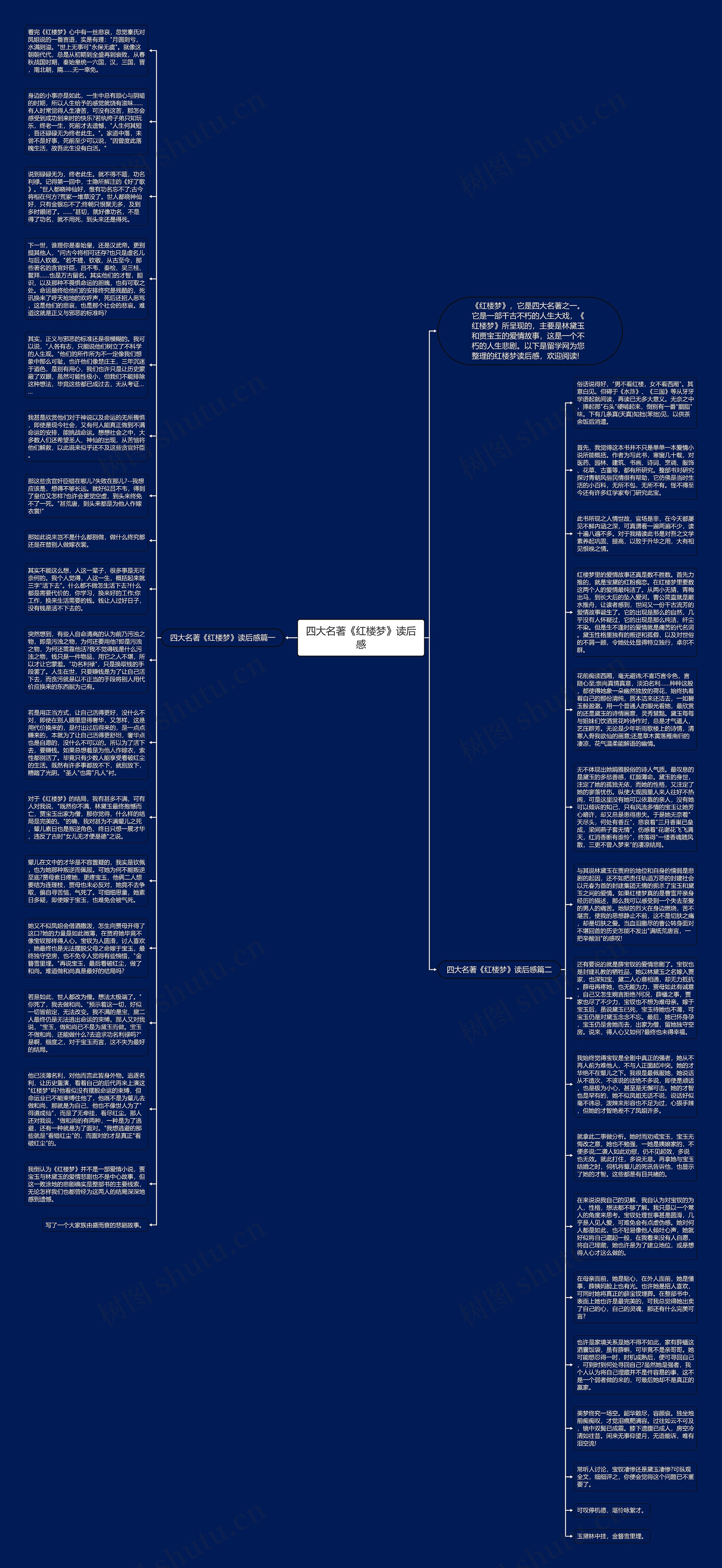 四大名著《红楼梦》读后感思维导图