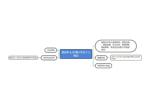 西安护士/护理大学生个人简历