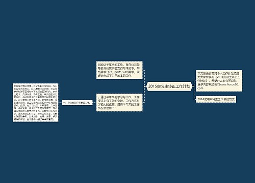 2015实习生转正工作计划