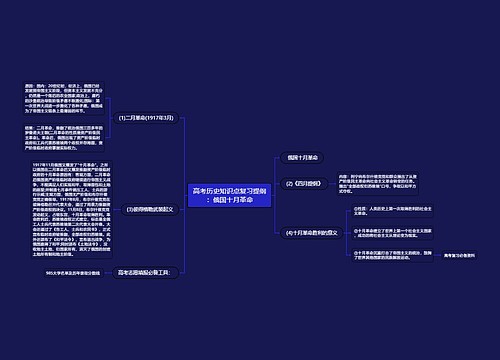 高考历史知识点复习提纲：俄国十月革命