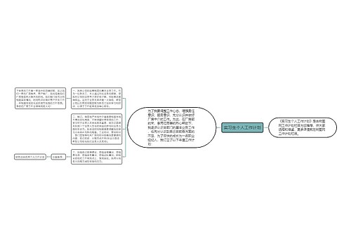 实习生个人工作计划