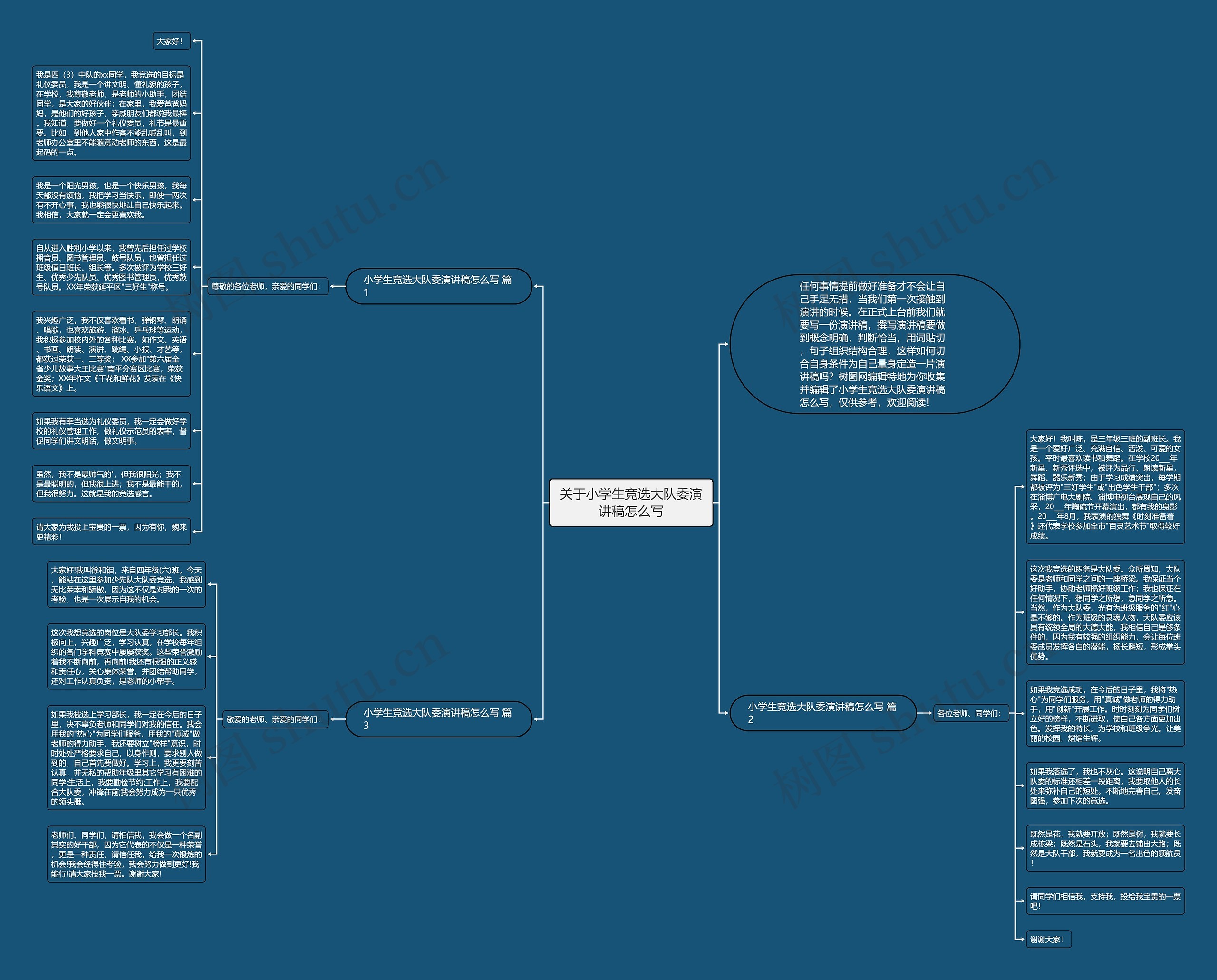 关于小学生竞选大队委演讲稿怎么写思维导图