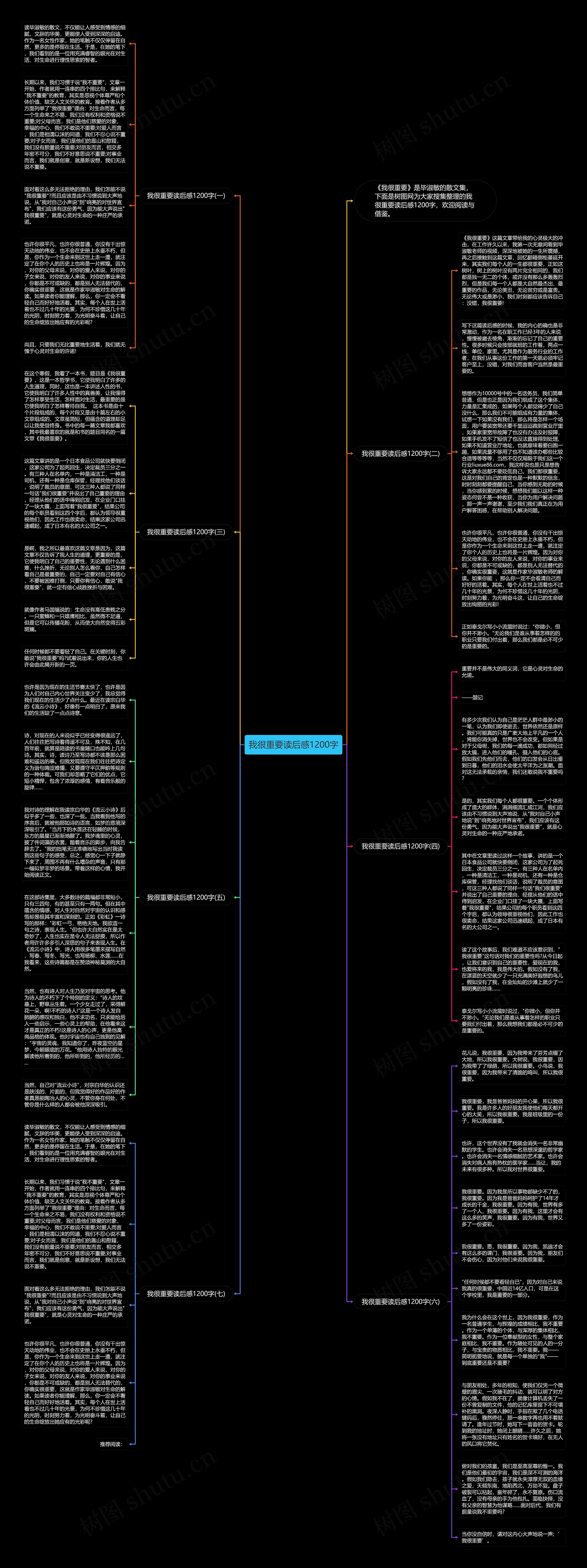 我很重要读后感1200字思维导图