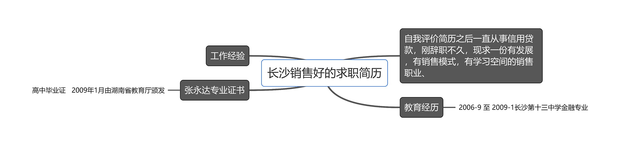 长沙销售好的求职简历